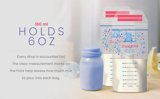أكياس كيس الحليب ، مقاومة للماء ، مانعة للرائحة ، مقاومة للهواء ، عبوة ستاند سحاب منزلق 9