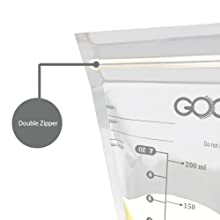 كيس طعام الحليب المجفف للتغذية ، كيس تجميد الحليب ، سهل الصب ، صنبور ، سحاب علوي ، قابل لإعادة الاستخدام ومغلق بسحاب 0