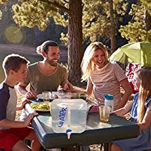 حاوية مياه مع حنفية ، إبريق تخزين ، حقيبة ظهر للمشي لمسافات طويلة ، طقم بقاء ، مقصف مائي 10