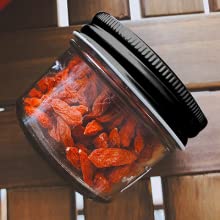 برطمانات تعليب صغيرة بأغطية سوداء ، وعاء تخزين زجاجي ، مستحضرات تجميل ، لوشن ، كريم ، مكياج 8