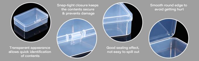 صندوق حاويات تخزين الخرز البلاستيكي ، تخزين الحرف الصغيرة ، غطاء مفصلي ، مجوهرات ، أجهزة 0