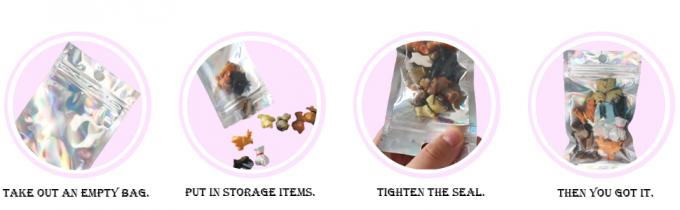 حقيبة مايلر مطبوعة بشعار مخصص ، حقيبة نافذة شفافة ملونة مختلفة ، حقيبة مايلر للتغليف من زيبلوك 2