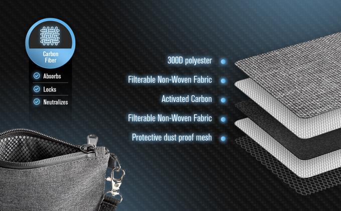 حقيبة تخزين الحقيبة مقاومة للرائحة ، قفل مختلط ، حقيبة تخزين مبطنة بالكربون ، أكياس مقاومة للرائحة 0