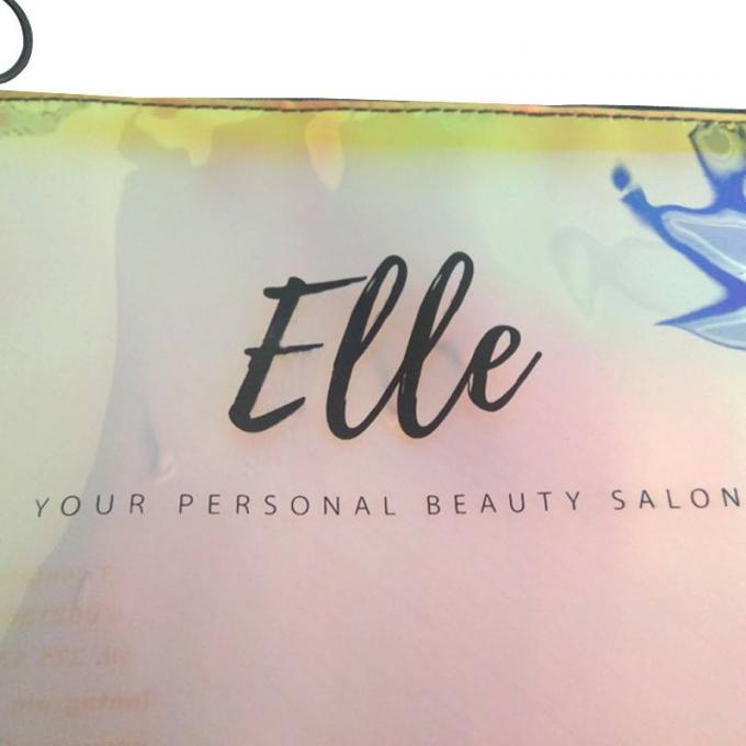 صديقة للبيئة نيون ملون بولي كلوريد الفينيل مستحضرات التجميل أدوات التجميل أدوات الزينة الجلد الحقيبة مقاوم للماء واضح الفينيل هدية حقيبة 9