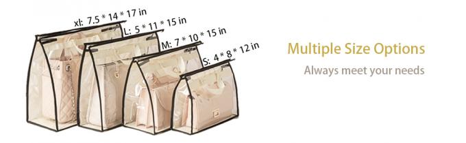 متعددة الحجم ، أكياس غطاء الغبار لتخزين حقيبة اليد ، حقيبة يد ومحفظة ، حامل منظم بولي كلوريد الفينيل قوي مع سحاب المقبض 6