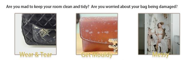 متعددة الحجم ، أكياس غطاء الغبار لتخزين حقيبة اليد ، حقيبة يد ومحفظة ، حامل منظم بولي كلوريد الفينيل قوي مع سحاب المقبض 1