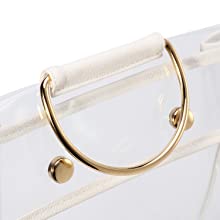 تصميم عصري لمحفظة حقيبة يد PVC فاخرة ، غطاء غبار منظم ، واقي حقيبة ، إغلاق مغناطيسي 3