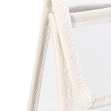 تصميم عصري لمحفظة حقيبة يد PVC فاخرة ، غطاء غبار منظم ، واقي حقيبة ، إغلاق مغناطيسي 5