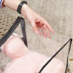 حقيبة تخزين الملابس ، منظم المكياج بمقبض مقوى ، أكياس تخزين من الفينيل ، سحابات مزدوجة ، حقائب يد متحركة 3