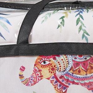 حقيبة تخزين الملابس ، منظم المكياج بمقبض مقوى ، أكياس تخزين من الفينيل ، سحابات مزدوجة ، حقائب يد متحركة 1