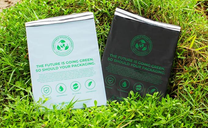 رسائل بريدية قابلة لإعادة التدوير مقاومة للماء ، رسائل بريدية صديقة للبيئة ، أكياس شحن للملابس ، تغليف مغلفات بريدية 3