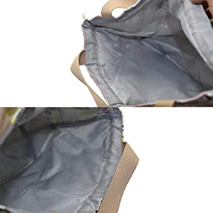 عبوة قماشية قطنية قابلة لإعادة الاستخدام ، حقيبة غداء ، رباط ، مبرد صندوق بينتو معزول ، حقيبة يد كبيرة 7