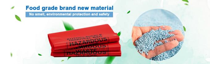 أكياس البولي بروبيلين للتخلص من المخاطر البيولوجية ، ملصق تحذير ، طباعة تعقيم ، أكياس نفايات برمز Biohazard 0