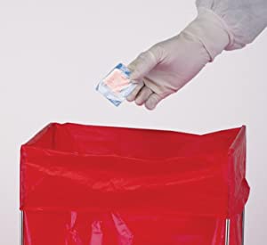 التخلص الآمن ، وضع العلامات على المخاطر البيولوجية ، كيس التعقيم بالبخار المضغوط ، مادة البولي بروبيلين ، يمكن التخلص منها ، كيس شفاف شفاف 5