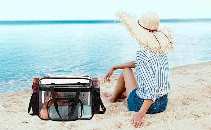 أكياس شفافة ، معتمدة من الملعب ، من خلال حقيبة حمل ، حزام كتف ، حقيبة شفافة كبيرة 3