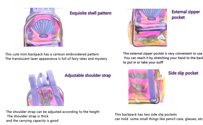 حقيبة ظهر مدرسية للطالبات حقيبة سفر يومية للفتيات والنساء ، حقائب برباط ، قوس قزح متعدد الألوان 1