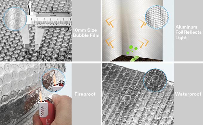 فيلم العزل الحراري المدعوم برقائق الفوم للبناء ، لوح الحاجز الحراري المتطاير ، غلاف الأنابيب ، سقف المبنى 1
