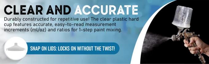 عبوات يمكن التخلص منها ، كوب صلب لطلاء كأس رذاذ السيارات ، أكواب بندقية ، أكواب خلط الطلاء ، نظام كوب الرش 3