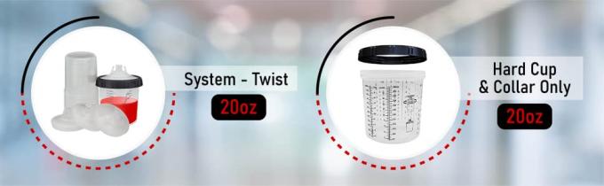 عبوات يمكن التخلص منها ، كوب صلب لطلاء كأس رذاذ السيارات ، أكواب بندقية ، أكواب خلط الطلاء ، نظام كوب الرش 1