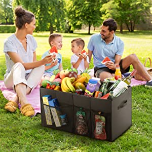 منظم صندوق السيارة لسيارات الدفع الرباعي ، سعة كبيرة قابلة للتوسيع ، منظم تخزين صندوق الأمتعة القوي ، قاعدة غير قابلة للانزلاق 17