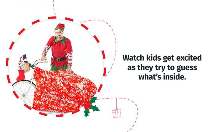 حقيبة دراجة ضخمة للهدايا من جامبو ، مقاس كبير للخدمة الشاقة ، كبير جدًا جامبو ، أكياس تغليف هدايا عيد الميلاد 1