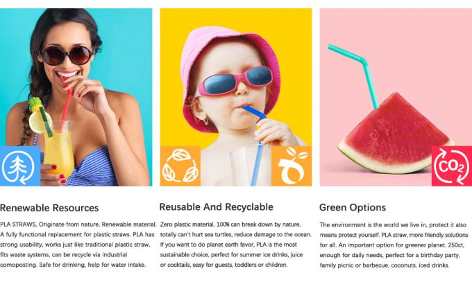 PLA نباتي ، غلاف فردي ، ماصة شرب كوكتيل ، صديق للبيئة ، نشاء الذرة ، مرن ، ملعقة ، شوكة ، كشري 1