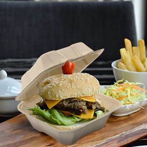 صدفية قابلة للتحلل تأخذ حاويات الطعام ، تفل طبيعي يمكن التخلص منه ، صديقة للبيئة ، ألياف قصب السكر 4