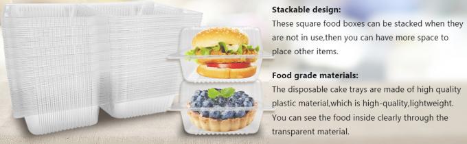 عبوة سلطة قابلة للطي ذات مفصلات صدفيّة ، علبة غداء مقسمة للوجبات الجاهزة 7