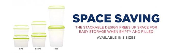 حاويات تخزين الطعام بالفريزر قابلة لإعادة الاستخدام مع أغطية ، مجموعات حاوية إعداد الوجبات صندوق بينتو خالي من البيسفينول أ 4