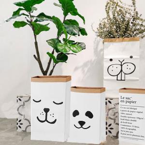 حقيبة من ورق الكرافت ، حقيبة كتان للتخزين الورقي من ورق الكرافت ، ألعاب أطفال ، سلة تنظيم ملابس ، ديكور منزلي للحضانة 4