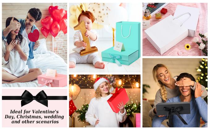 أكياس التسوق الفاخرة ، ماتي الحديثة تنقش البضائع عيد ميلاد متجر الأعمال التجارية الضيوف الزفاف 5