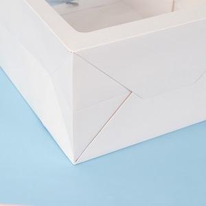 أكياس ورق كرافت مربعة الشكل ، حقيبة ورقية سميكة مع نافذة لحفلات الزفاف ، والحفلات ، وأعياد الميلاد ، والتسوق ، وأكياس الزهور 3