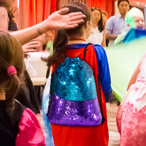 حقيبة ظهر برباط من الترتر ، حقيبة حفلات هدايا الكريسماس ، حقيبة من الأورجانزا ، حقيبة من الساتان ، حقيبة من الجلد المدبوغ 0