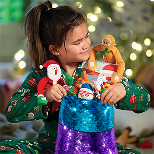 حقيبة ظهر برباط من الترتر ، حقيبة حفلات هدايا الكريسماس ، حقيبة من الأورجانزا ، حقيبة من الساتان ، حقيبة من الجلد المدبوغ 1