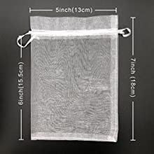 أكياس الأورجانزا ، أكياس الهدايا الرباط شبكة صغيرة للمجوهرات حفل زفاف الطفل دش صالح الحقائب 21