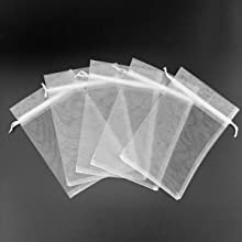 أكياس الأورجانزا ، أكياس الهدايا الرباط شبكة صغيرة للمجوهرات حفل زفاف الطفل دش صالح الحقائب 22