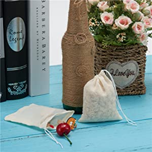 أكياس الرباط القطنية ، أكياس الشاش القطنية ، الحقيبة القطنية ، الأكياس القابلة لإعادة الاستخدام ، حقيبة المجوهرات ، أكياس أكياس الهدايا 8