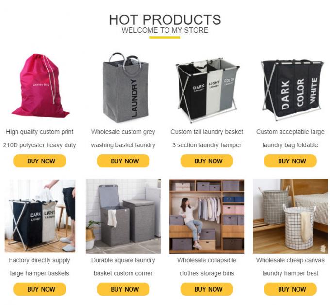 حقيبة غسيل ، سلة فرز غسيل قابلة للطي ، مقصورات متعددة ، تخزين ملابس غرفة النوم ، سلة غسيل 7