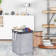 مكعب تخزين ، سلة زاوية سلال غسيل قابلة للتكديس ، منظم سلال تخزين كبير لألعاب الملابس 5