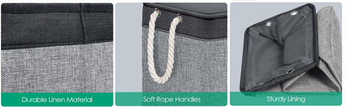 مكعب تخزين ، سلة زاوية سلال غسيل قابلة للتكديس ، منظم سلال تخزين كبير لألعاب الملابس 2