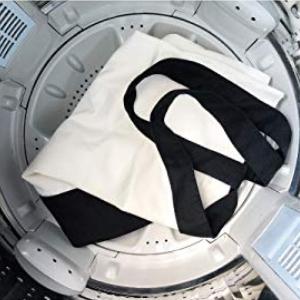 أعلى إغلاق سستة. عضوي ، قابل لإعادة الاستخدام ، قابل للغسل ، كانفاس أكياس التسوق مع مقابض ، حمل بقالة القماش 5