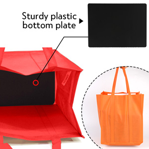 حمل بقالة الأقمشة غير المنسوجة ، مقبض التسوق الثقيل الثقيل ، أكياس المطبخ القابلة لإعادة الاستخدام 0