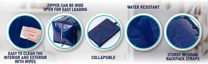 متسوق بقالة ، حقائب كبيرة متحركة شديدة التحمل ، مقابض أحزمة ظهر ، حقائب تخزين سحابات ، صناديق تخزين 10