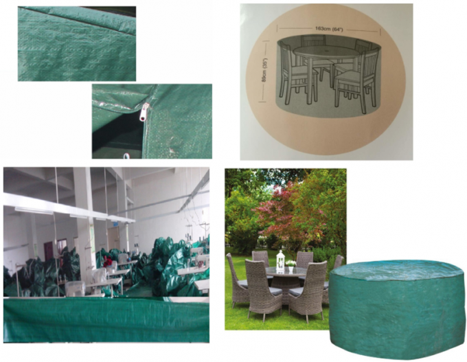 مجموعة غطاء أثاث الحديقة لإغلاق قفل الحبل ، 600D متين ، قماش مقاوم للماء ، غطاء مجموعات بيسترو الباحة ، 4