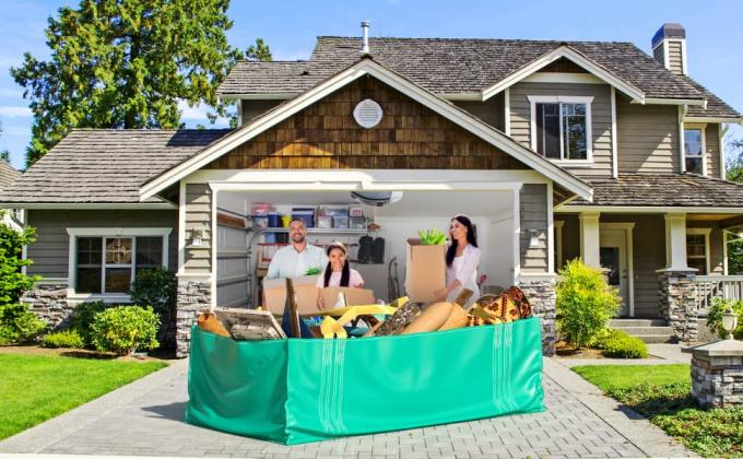 أكياس تخطي كبيرة ، حقيبة قمامة ، أكياس نفايات بناء قابلة للطي وقابلة لإعادة الاستخدام ، متعددة قابلة لإعادة الاستخدام ، مقاومة للدموع 10