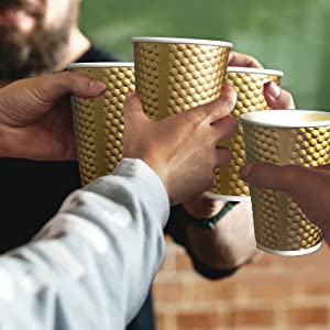 أكواب معدنية للحفلات باللون الذهبي الوردي ، وملعقة بغطاء ، وديكورات حفلات من الذهب الوردي ، وديكورات دش الزفاف ، وأكواب القهوة 2